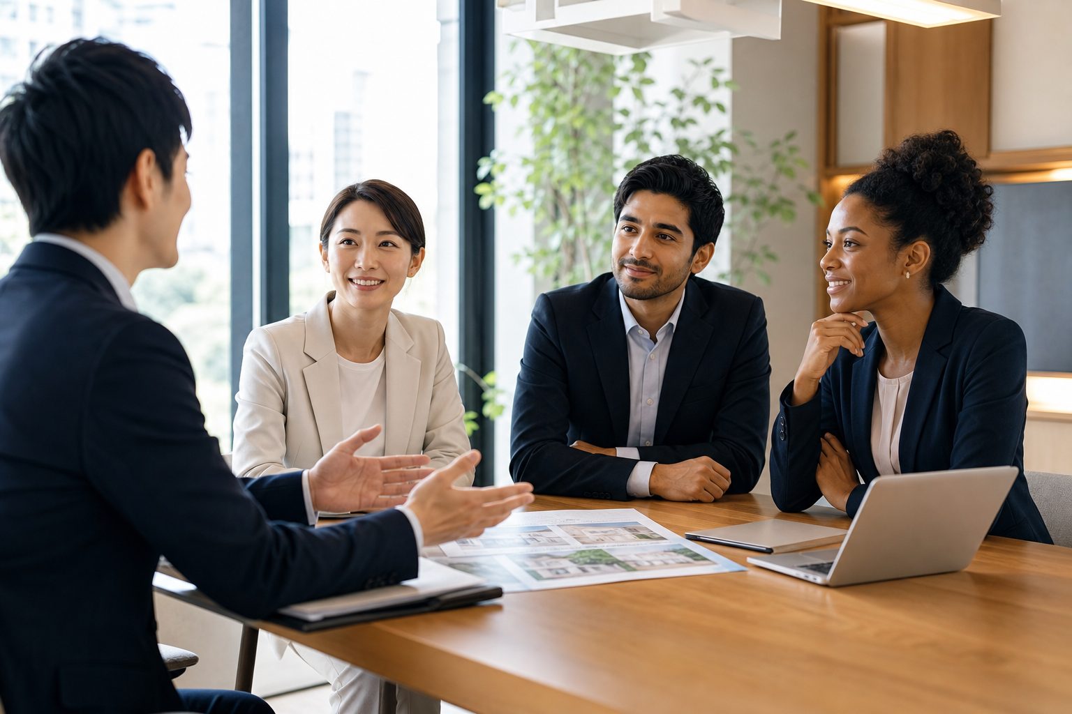 企業担当者と住居支援担当者の打ち合わせ